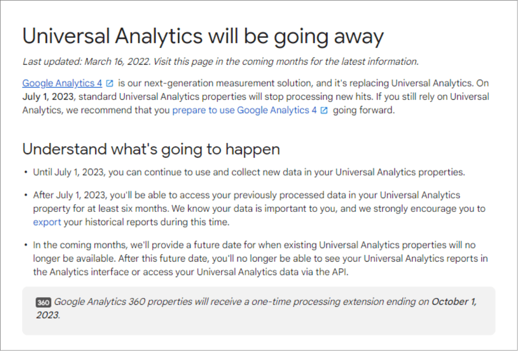 Breaking News - Universal Analytics will be going away