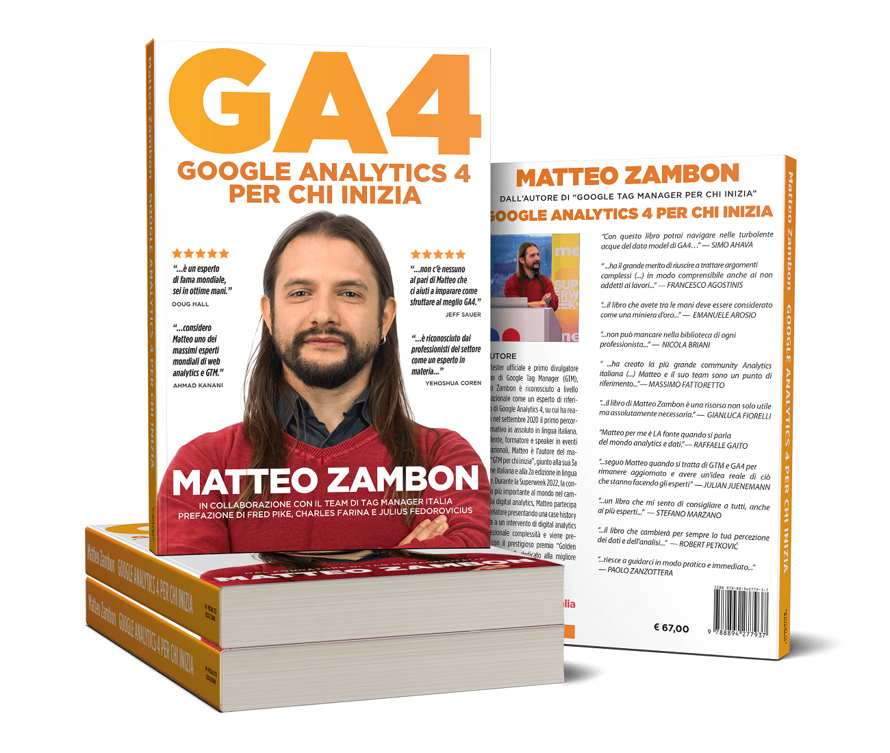 Google Analytics 4 per chi inizia - copertina nuovo manuale di Matteo Zambon